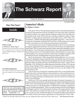 November, 2004 - The Schwarz Report