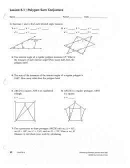 Lesson 5.1 - Polygon Sum Conjecture