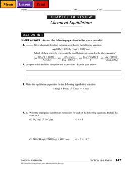 Chemical Equilibrium