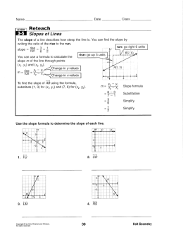 3-5 Slopes of Lines - Gallipolis City Schools