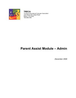 Parent Assist Module – Admin