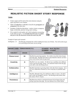 Realistic Fiction Assignment