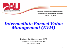 Intermediate Earned Value Management