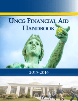 UNCG FiNaNCial aid HaNdbook - UNCG Financial Aid Office