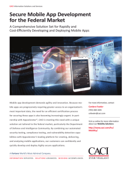 Secure Mobile App Development for the Federl Market