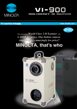 www.minolta.com The essentials of imaging www.minolta.com The