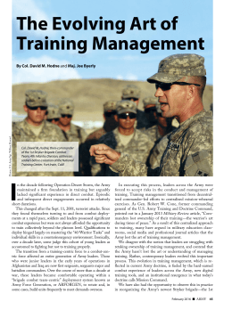 The Evolving Art of Training Management