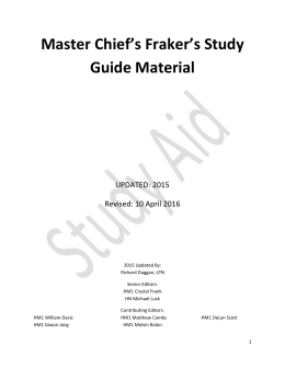 Master Chief`s Fraker`s Study Guide Material