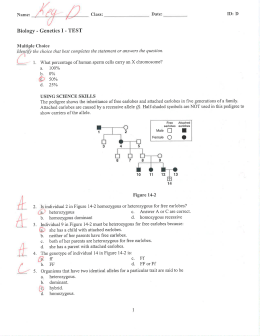 Test Key - Genetics I