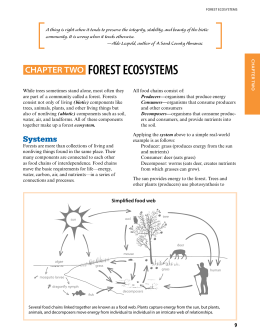 Chapter Two: Forest Ecosystems -All About Minnesota`s Forests and