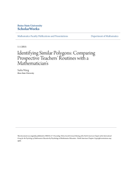 Identifying Similar Polygons: Comparing Prospective