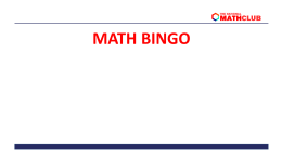 math bingo - MathCounts