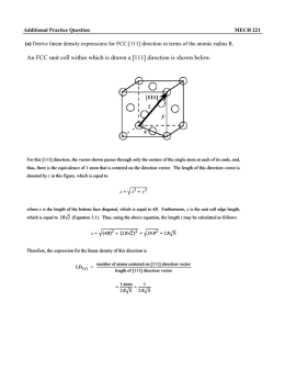 (a) Derive linear density expressions for FCC [111] direction in terms