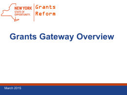 Grants Gateway Overview