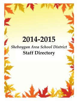 Staff Directory 2014-2015 for Public