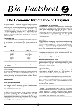 The Economic Importance of Enzymes