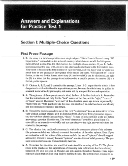 AP Practice Exam 1 Answers