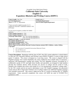 ERWC - Escondido Union High School District
