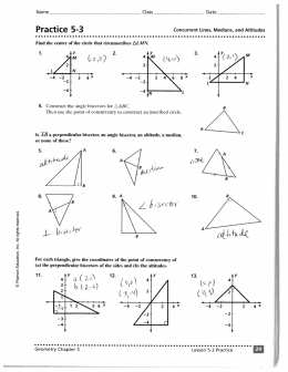 Practice 5-3 Concurrent Lines, Medians, and Altitudes