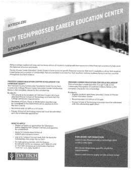 Prosser and Ivy Tech - Prosser Career Education Center