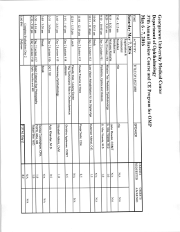 Page 1 Georgetown University Medical Center Department of