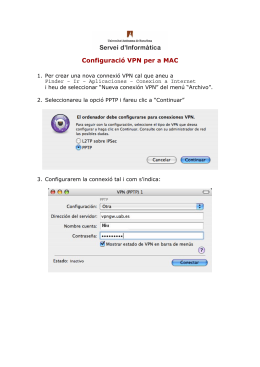 Configuració VPN per a MAC