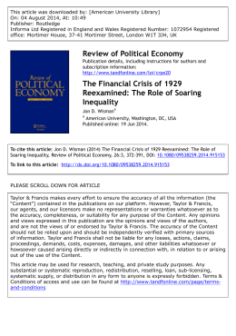 The Financial Crisis of 1929 Reexamined