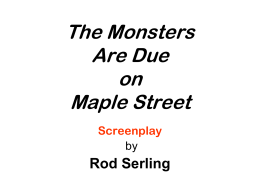 The Monsters Are Due on Maple Street Screenplay