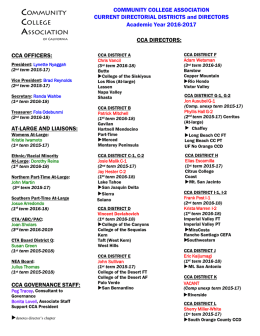 2016-17 CCA Directorial Districts and Directors