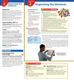 2 Organizing the Elements