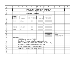 PRESENTS FOR MY FAMILY 4-27