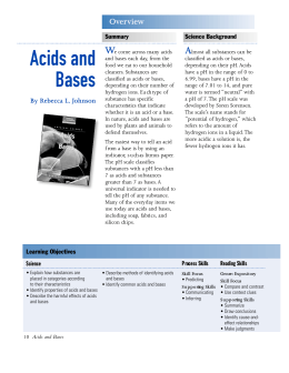 Compare and Contrast Acids and Bases