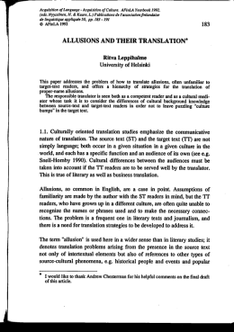 allusions and their translation