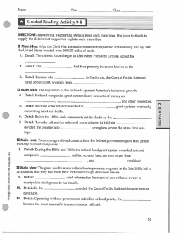 n Guided Reading Activity 9-2 I