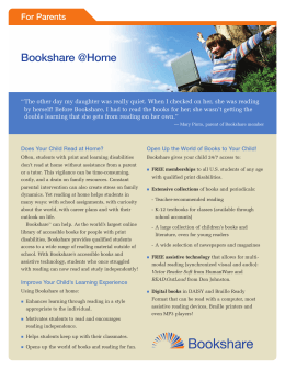 Parent Guide to Bookshare