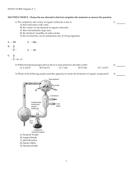 STUDY GUIDE Chapters 4-7_ MULTIPLE CHOICE. Choose the one