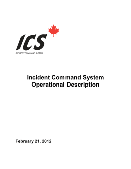 ICS Canada`s description - Incident Command System