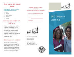Distance Learning GED Flier