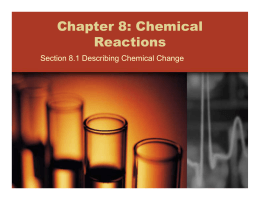 Chem - Ch 8 Sec. 1