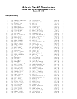 5A Boys Only Results With Team Analysis