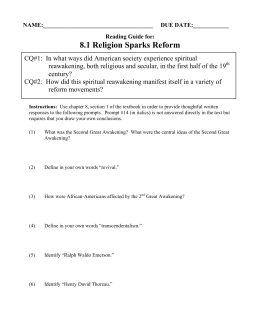 8.1 Religion Sparks Reform