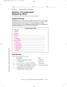 Section 7.3 Landscapes Shaped by Wind - slater science