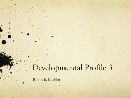 Developmental Profile 3