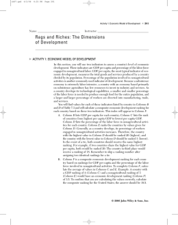 Rags and Riches: The Dimensions of Development