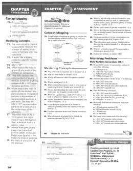 Mole Practice problems with answers