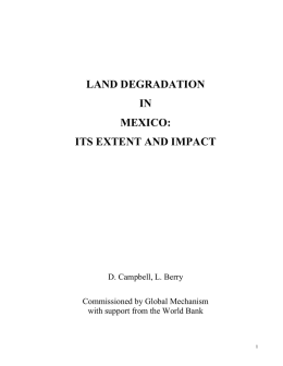 land degradation in mexico - Natural Resource Management and