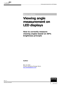 Viewing angle measurements on LED displays