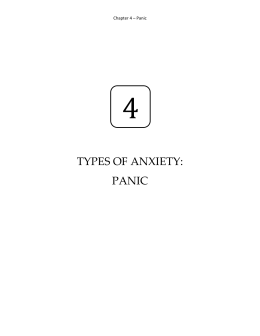 TYPES OF ANXIETY: PANIC