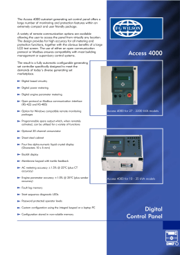 Digital Control Panel Access 4000