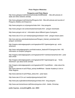 Polar Region Websites Penguins and Polar Bears http://www